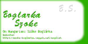 boglarka szoke business card